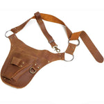 Marsupio vintage in pelle stile punk, borsa multifunzionale da cintura, organizer da fianco, with Detachable Phone Pouch, Standalone Tool Belt