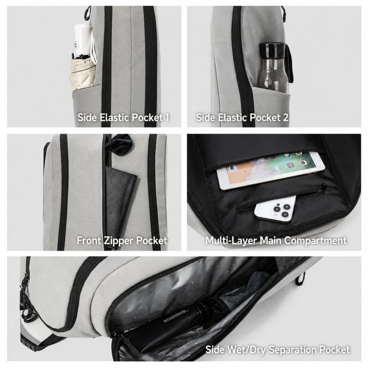 Zaino da basket REMOID 32L, borsa sportiva da palestra, zaino da viaggio, zaino da giorno con separazione per indumenti bagnati e asciutti.