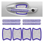 Set di 8 adesivi con strass per maniglie e battitacco delle portiere dell'auto, antigraffio.