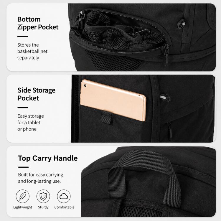 Zaino da basket REMOID H-036 con scomparto per scarpe, resistente all'acqua, ideale per sport e viaggi.