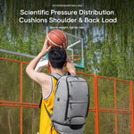 Zaino da basket REMOID H-036 con scomparto per scarpe, resistente all'acqua, ideale per sport e viaggi.