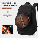Zaino da basket REMOID H-036 con scomparto per scarpe, resistente all'acqua, ideale per sport e viaggi.