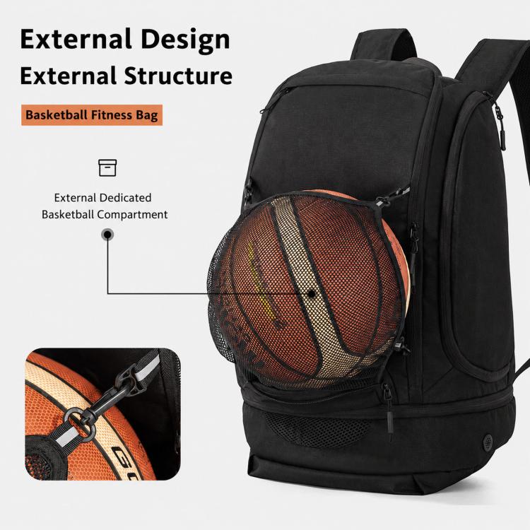 Zaino da basket REMOID H-036 con scomparto per scarpe, resistente all'acqua, ideale per sport e viaggi.