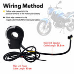 YL-037 Altoparlante per moto a striscia lunga 12V con interruttore sul manubrio, Bluetooth, FM, audio per scooter