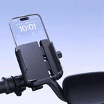 Supporto per cellulare da moto antiurto, portatile, facile da usare, per un accesso immediato al telefono., Handlebar, Rearview Mirror, Three-dimensional