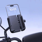 Supporto per cellulare da moto antiurto, portatile, facile da usare, per un accesso immediato al telefono., Handlebar, Rearview Mirror, Three-dimensional
