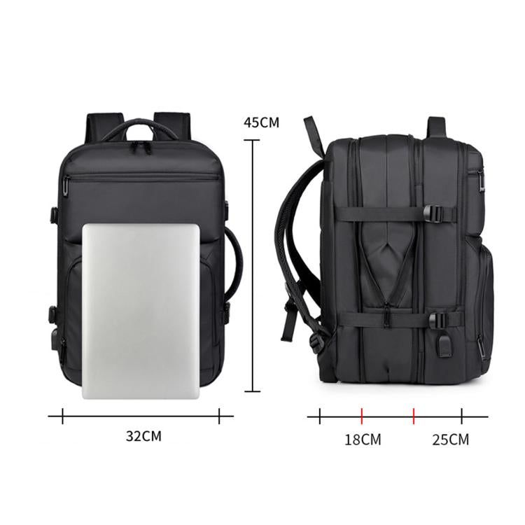 Zaino per laptop espandibile REMOID, resistente all'acqua, ideale per viaggi di lavoro., 9907