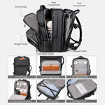 Zaino per laptop espandibile REMOID, resistente all'acqua, ideale per viaggi di lavoro., 9907