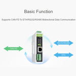 Waveshare Convertitore di protocollo CAN FD per la comunicazione dati bidirezionale da CAN FD a ETH/RS232/RS485, CAN FD To ETH/RS232/RS485