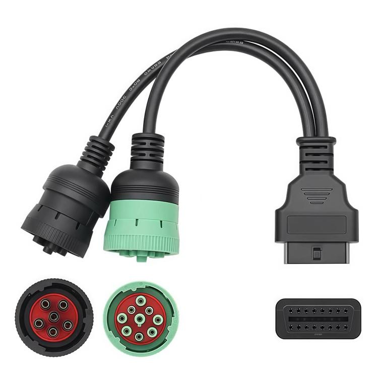 Cavo adattatore diagnostica camion 9+6 pin OBD J1939 J1708