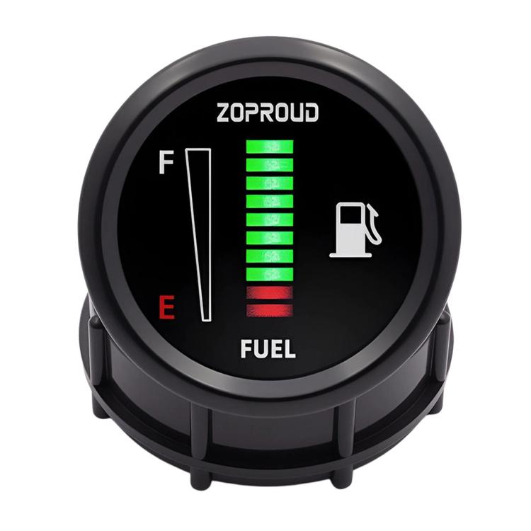 ZOPROUD IS811F 12/24V 52mm Indicatore livello carburante auto modificato con LED per veicoli, Car Fuel Gauge