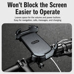 Supporto per telefono da moto BUDK T02 rinforzato e retrattile, antiurto, per bicicletta, ideale per la navigazione all'aperto., Rearview Mirror Black, Rearview Mirror Black Orange, Handlebar Black, Handlebar Black Orange