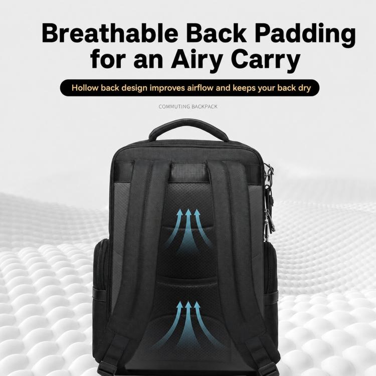 Zaino per laptop REMOID B3003, resistente all'acqua, per computer da 15,6 pollici, ideale per uomo e per chi si sposta quotidianamente.