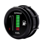 ZOPROUD IS0811FZ Indicatore livello carburante da 52 mm, 12/24 V, per auto modificate, con LED., With Oil Floater, With 304 Stainless Steel Oil Floater