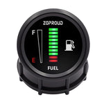 ZOPROUD IS0811FZ Indicatore livello carburante da 52 mm, 12/24 V, per auto modificate, con LED., With Oil Floater, With 304 Stainless Steel Oil Floater