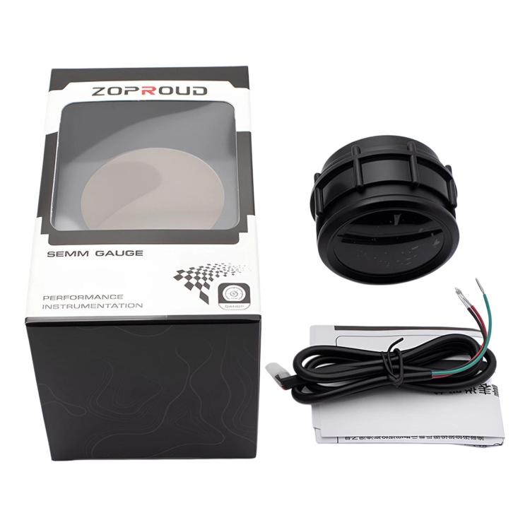 ZOPROUD IS0811FZ Indicatore livello carburante da 52 mm, 12/24 V, per auto modificate, con LED., With Oil Floater, With 304 Stainless Steel Oil Floater