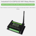 Modulo relè WiFi industriale Waveshare 26756 a 6 canali per ESP32-S3, compatibile con controllo WiFi, Bluetooth e RS485., 26756