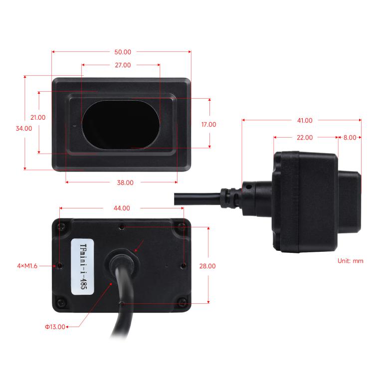 Sensore di distanza Lidar industriale Waveshare 24896 TFmini-i, portata 12 m, protezione IP65, interfaccia industriale RS485.