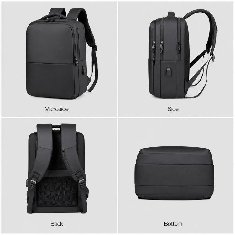 Zaino impermeabile REMOID per laptop, ideale per viaggi di lavoro e tempo libero, con porta di ricarica USB.