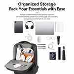 Zaino impermeabile REMOID per laptop, ideale per viaggi di lavoro e tempo libero, con porta di ricarica USB.
