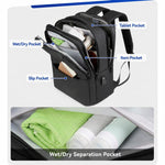 Zaino impermeabile REMOID per laptop, ideale per viaggi di lavoro e tempo libero, con porta di ricarica USB.