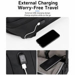 Zaino impermeabile REMOID per laptop, ideale per viaggi di lavoro e tempo libero, con porta di ricarica USB.