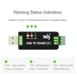 Convertitore bidirezionale isolato di livello industriale da USB a RS485 C Waveshare 34620, 34620