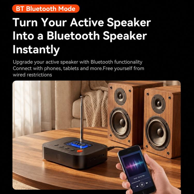 Adattatore radio FM Bluetooth, ricevitore Bluetooth 6.0, lettore USB in stile Cyber-Mecha