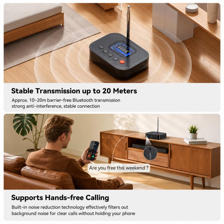 Adattatore radio FM Bluetooth, ricevitore Bluetooth 6.0, lettore USB in stile Cyber-Mecha