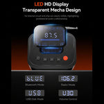 Adattatore radio FM Bluetooth, ricevitore Bluetooth 6.0, lettore USB in stile Cyber-Mecha