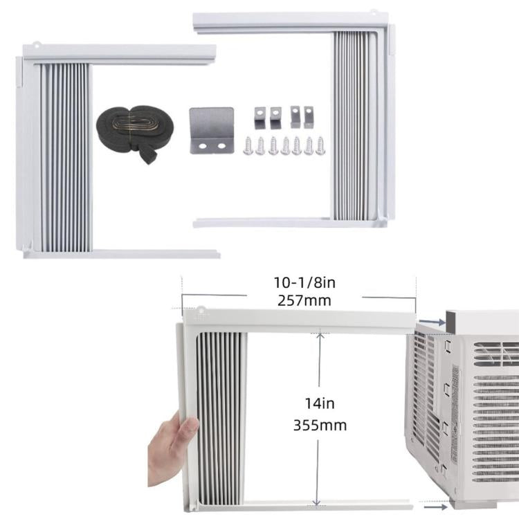 Pannelli laterali per condizionatori a finestra con telaio, kit di pannelli di ricambio isolanti a soffietto., Single Layer - Fits 5000 BTU, White, Single Layer - Fits 5000 BTU, Black, Double Layer - Fits 5000 BTU, White                                ...