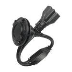 Spina di alimentazione CA NEMA 5-15P da 20 A con doppio cavo sdoppiatore a Y per camper e roulotte, spina USA., Power Inlet Cord Only, with DIY Installation Kit