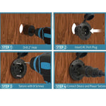 Spina di alimentazione CA NEMA 5-15P da 20 A con doppio cavo sdoppiatore a Y per camper e roulotte, spina USA., Power Inlet Cord Only, with DIY Installation Kit