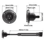 Spina di alimentazione CA NEMA 5-15P da 20 A con doppio cavo sdoppiatore a Y per camper e roulotte, spina USA., Power Inlet Cord Only, with DIY Installation Kit