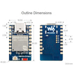 Scheda di sviluppo Waveshare ESP32-C5-Zero Mini con processore RISC-V a 32 bit, No Pin Header, Pin Header Soldering