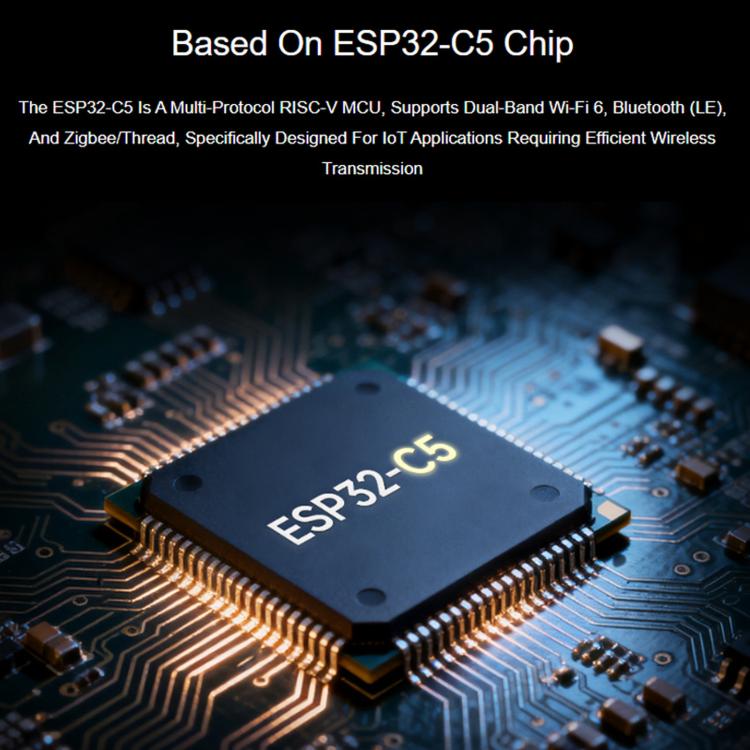 Scheda di sviluppo Waveshare ESP32-C5-Zero Mini con processore RISC-V a 32 bit, No Pin Header, Pin Header Soldering
