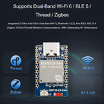 Scheda di sviluppo Waveshare ESP32-C5-Zero Mini con processore RISC-V a 32 bit, No Pin Header, Pin Header Soldering