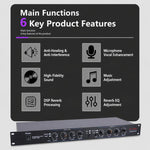 Processore audio professionale Aural Exciter a doppio canale, montabile su rack 1U, con riverbero DSP e spina europea., EX3000