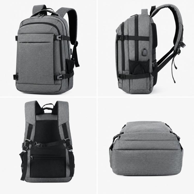 Zaino per laptop da viaggio/lavoro REMOID 9022B, resistente all'acqua, di grandi dimensioni, con porta USB.