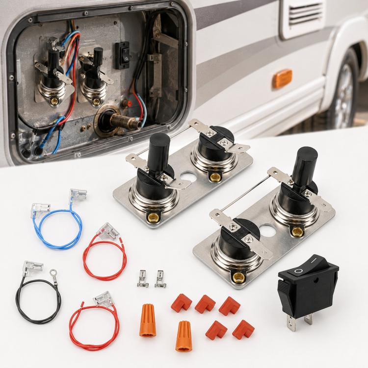 Kit termostato e interruttore di sicurezza per scaldabagno camper 232306 / 282282 per Suburban SW6DE SW10DE SW12DE, 232306