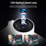 Videocamera digitale 4K 72MP con zoom ottico 12x e Wi-Fi