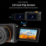 Videocamera digitale 4K 72MP con zoom ottico 12x e Wi-Fi