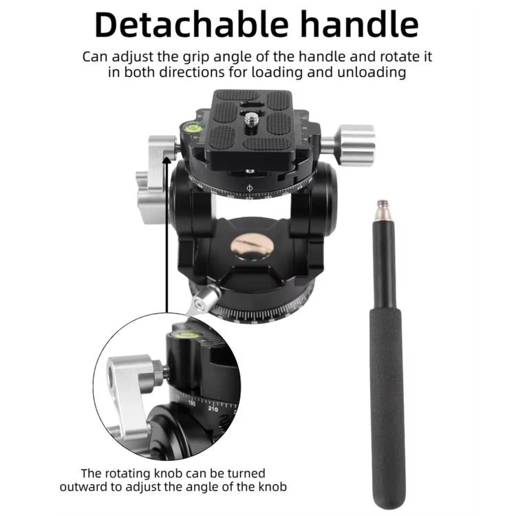 Testa video idraulica con smorzamento e ritorno automatico per teleobiettivi, reflex digitali e treppiedi per streaming live., BEXIN DT-02RV 720 Degree Dual Panoramic, BEXIN DT-02SV 360 Degree Panoramic