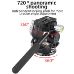 Testa video idraulica con smorzamento e ritorno automatico per teleobiettivi, reflex digitali e treppiedi per streaming live., BEXIN DT-02RV 720 Degree Dual Panoramic, BEXIN DT-02SV 360 Degree Panoramic