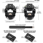 Testa video idraulica con smorzamento e ritorno automatico per teleobiettivi, reflex digitali e treppiedi per streaming live., BEXIN DT-02RV 720 Degree Dual Panoramic, BEXIN DT-02SV 360 Degree Panoramic