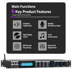 Processore audio digitale professionale AP800, pre-effetto KTV con riverbero DSP anti-ululato per microfono da palco., EU Plug, US Plug, UK Plug