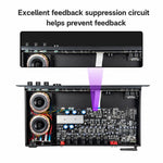 Processore audio digitale professionale AP800, pre-effetto KTV con riverbero DSP anti-ululato per microfono da palco., EU Plug, US Plug, UK Plug