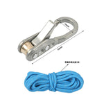 Kit tenditore retrattile per paracord con moschettone di bloccaggio e cordino in nylon da 3 m per camper, campeggio e tenda., 2 Ropes & 6 Hooks, 6 Ropes & 6 Hooks