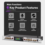MP-300 Pre-processore audio con Bluetooth, USB e ottico