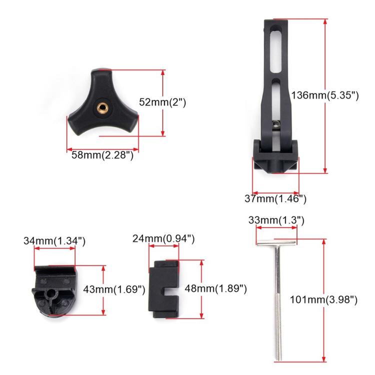 Accessori per il fissaggio a tre sezioni del copricassone del pick-up, tipo T., 2pcs /Set, 4pcs /Set